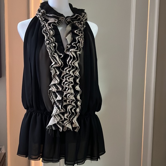 Neiman Marcus for Target-robert Rodriguez Women's Ruffled Top - Picture 1 of 4
